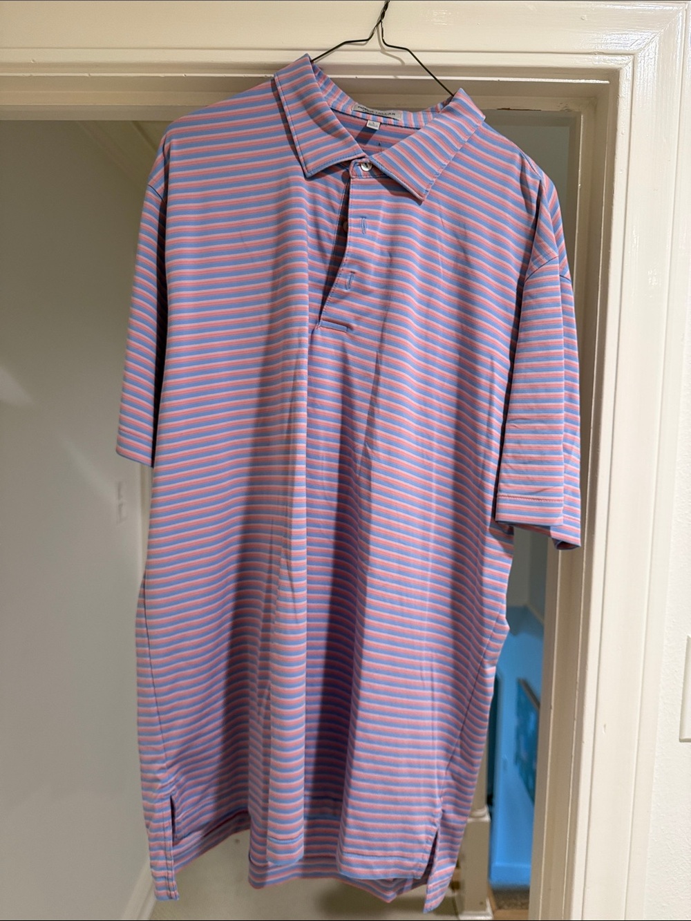 Classic Striped Polo in Pink & Light Blue
